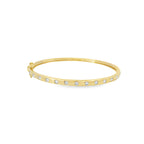 Pulsera Bangle de Diamantes con Bisel en Oro 14k