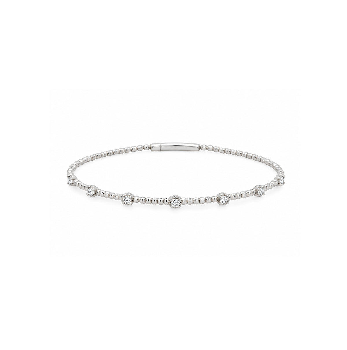 Pulsera Beaded Flexible de Diamantes en Oro 14k
