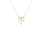 Collar Rayo de Oro 14k con Diamantes