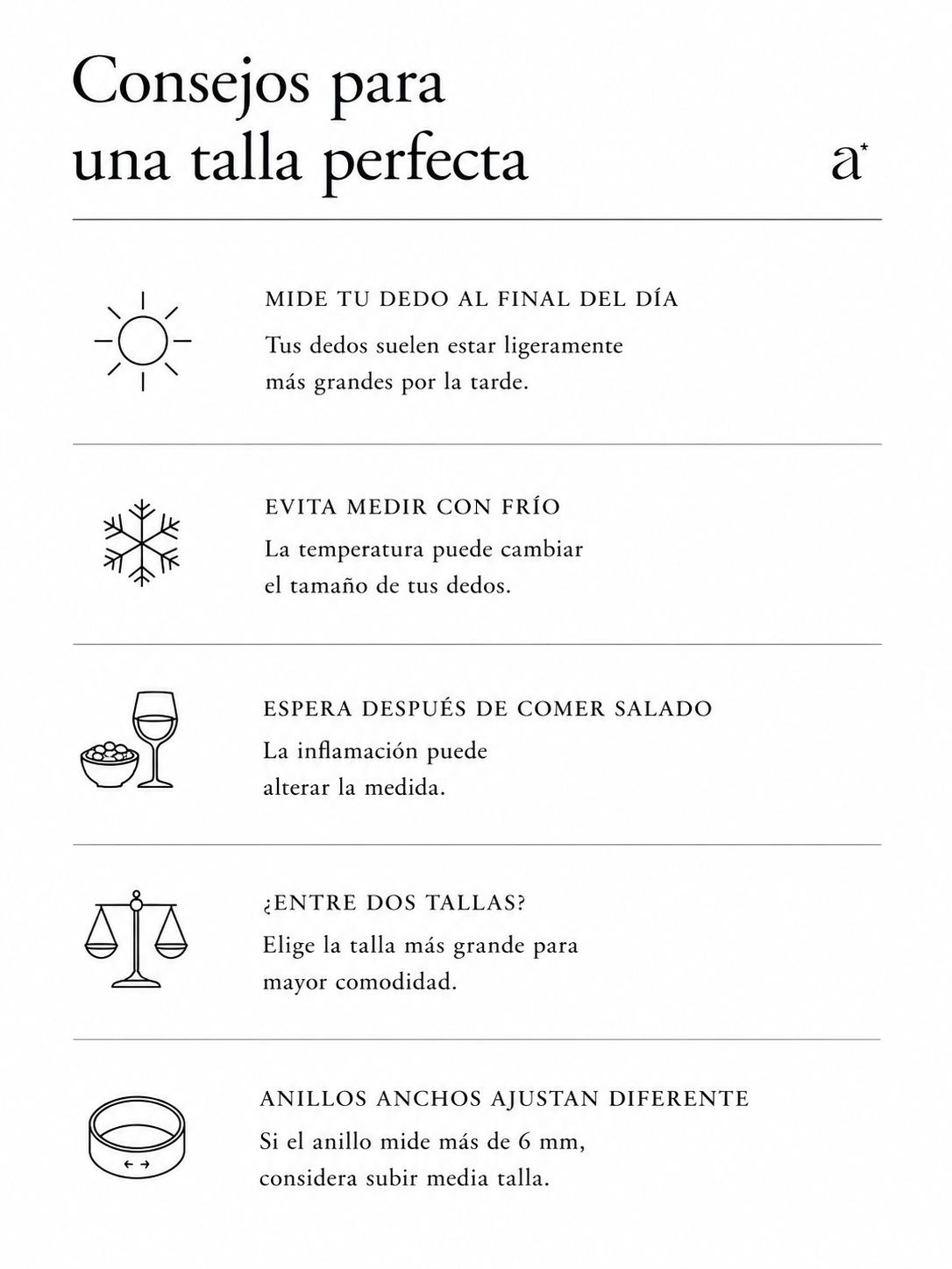 Consejos para una talla perfecta