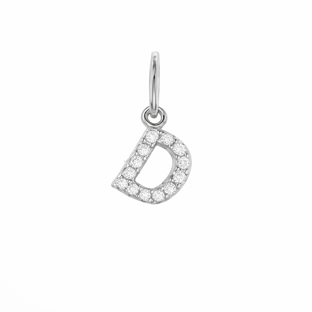 Dije Inicial con Diamantes en Oro 14K