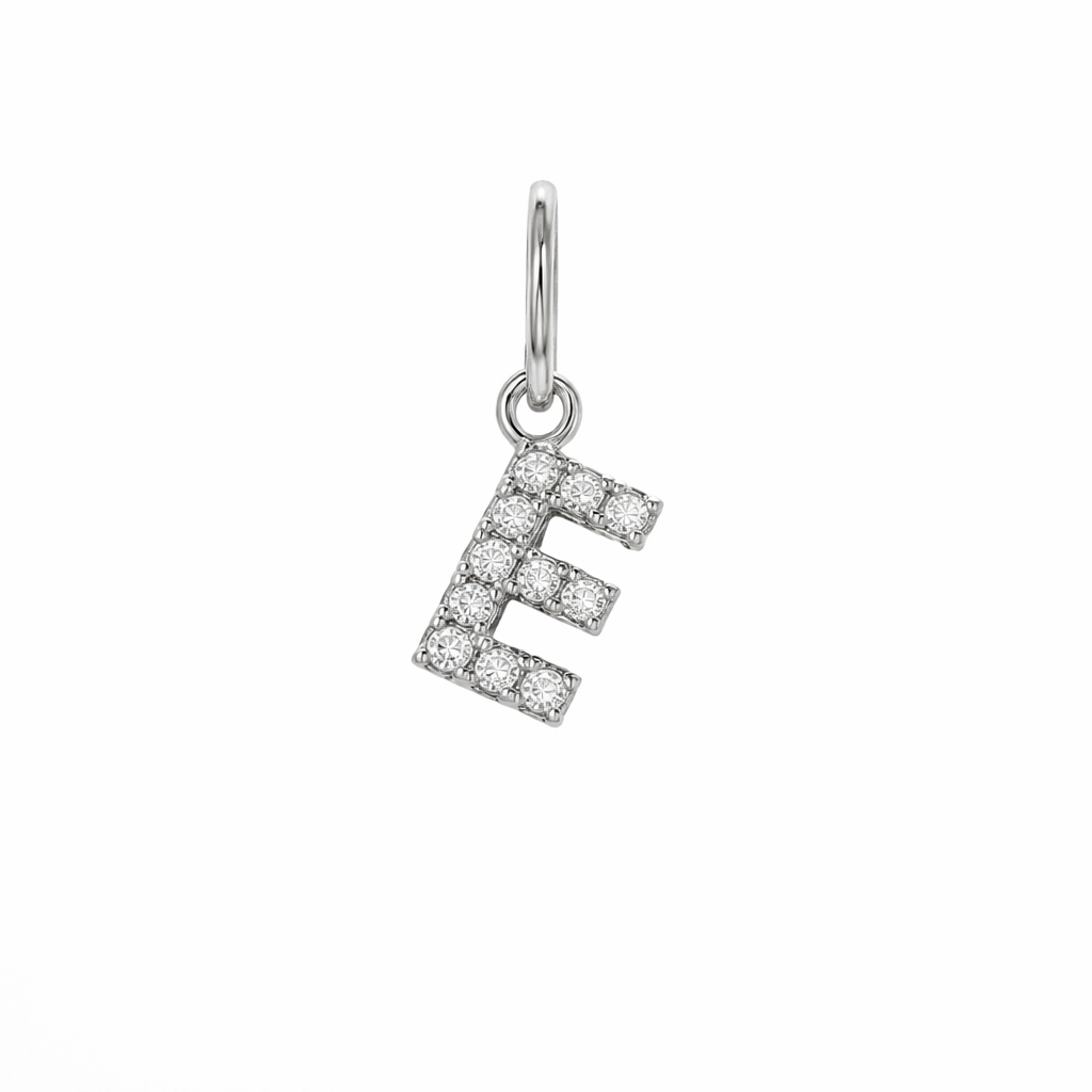 Dije Inicial con Diamantes en Oro 14K