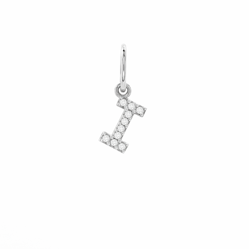 Dije Inicial con Diamantes en Oro 14K