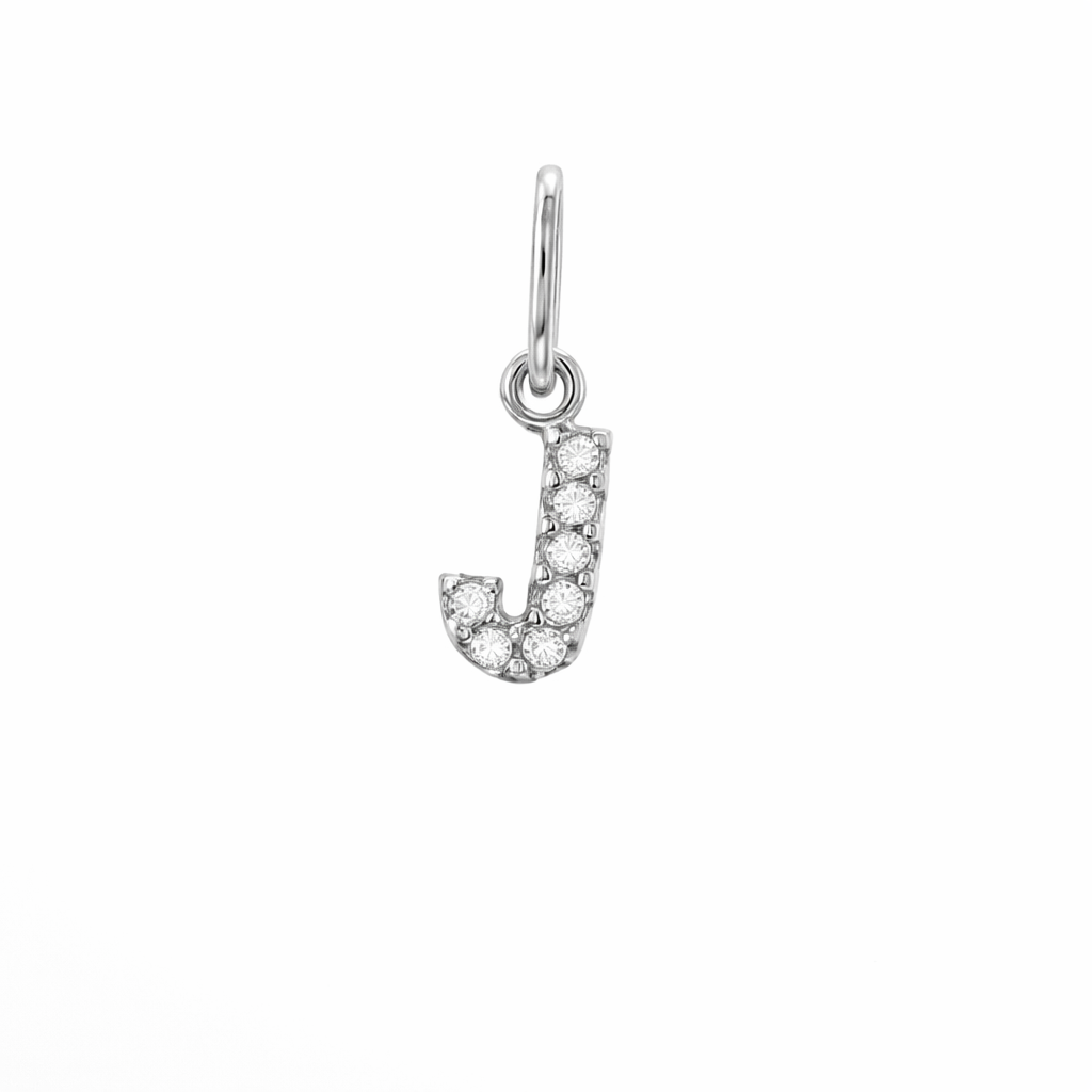 Dije Inicial con Diamantes en Oro 14K