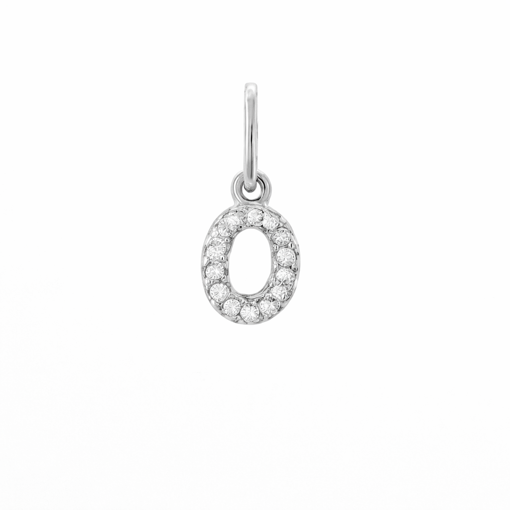 Dije Inicial con Diamantes en Oro 14K