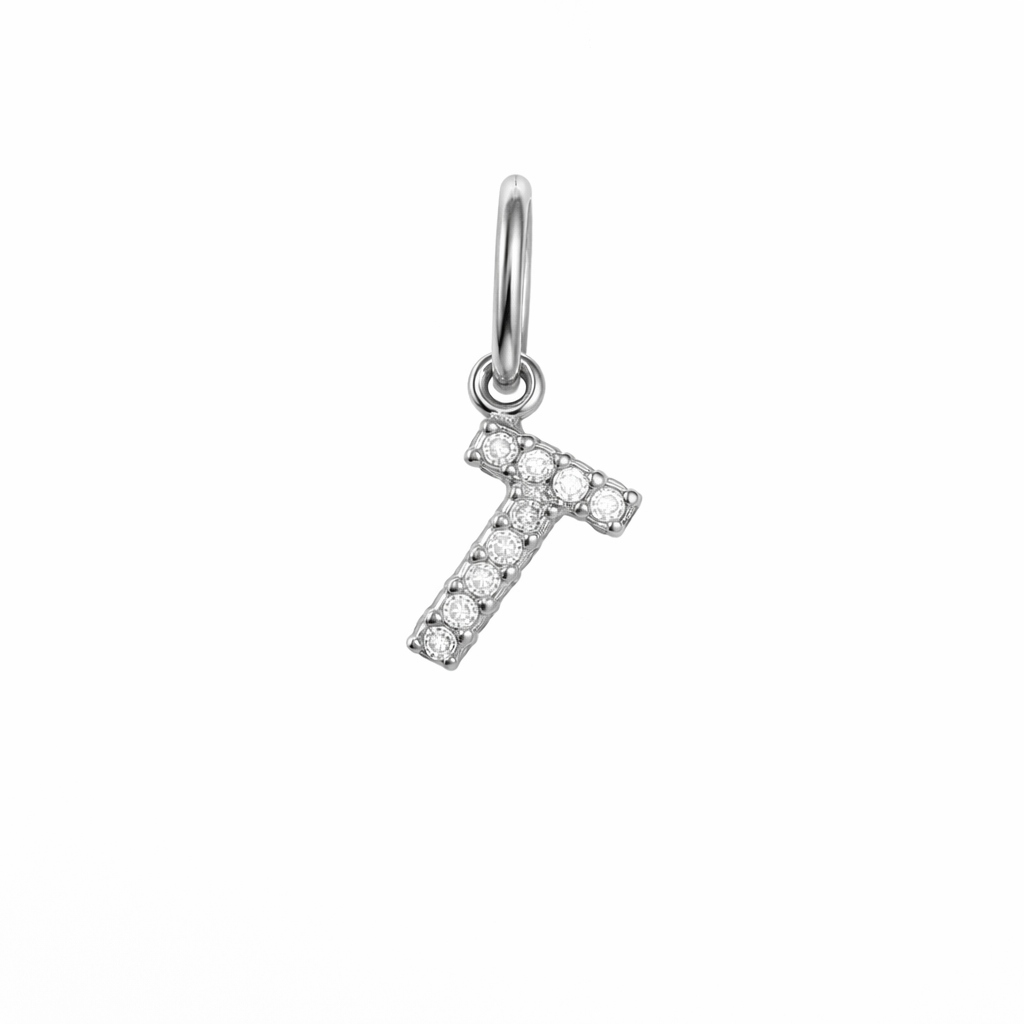 Dije Inicial con Diamantes en Oro 14K