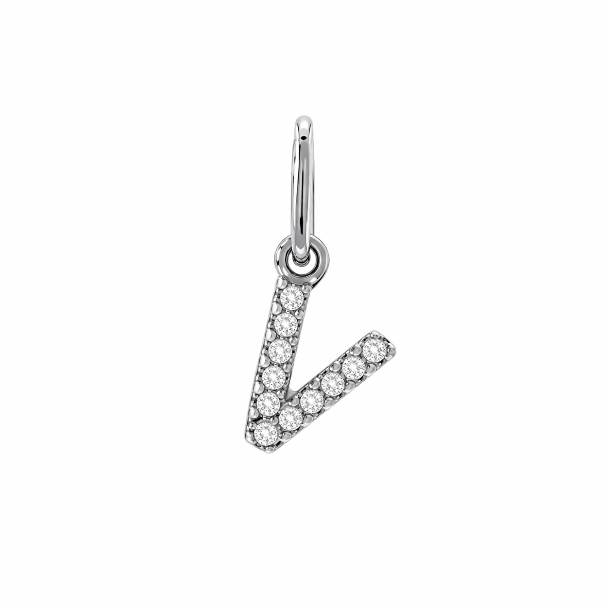 Dije Inicial con Diamantes en Oro 14K