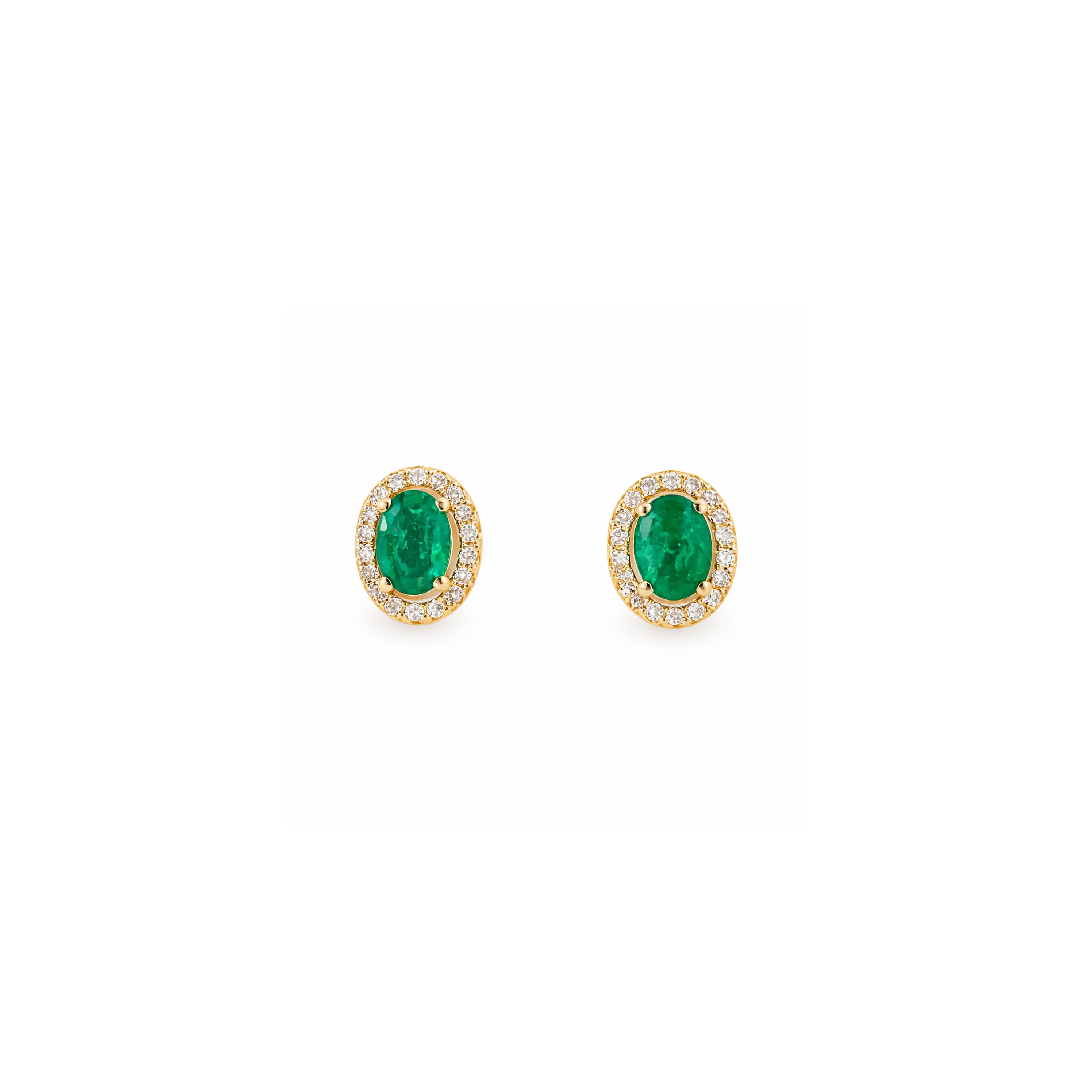 Electra · Aretes con Halo de Diamantes
