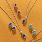 Electra · Aretes con Halo de Diamantes