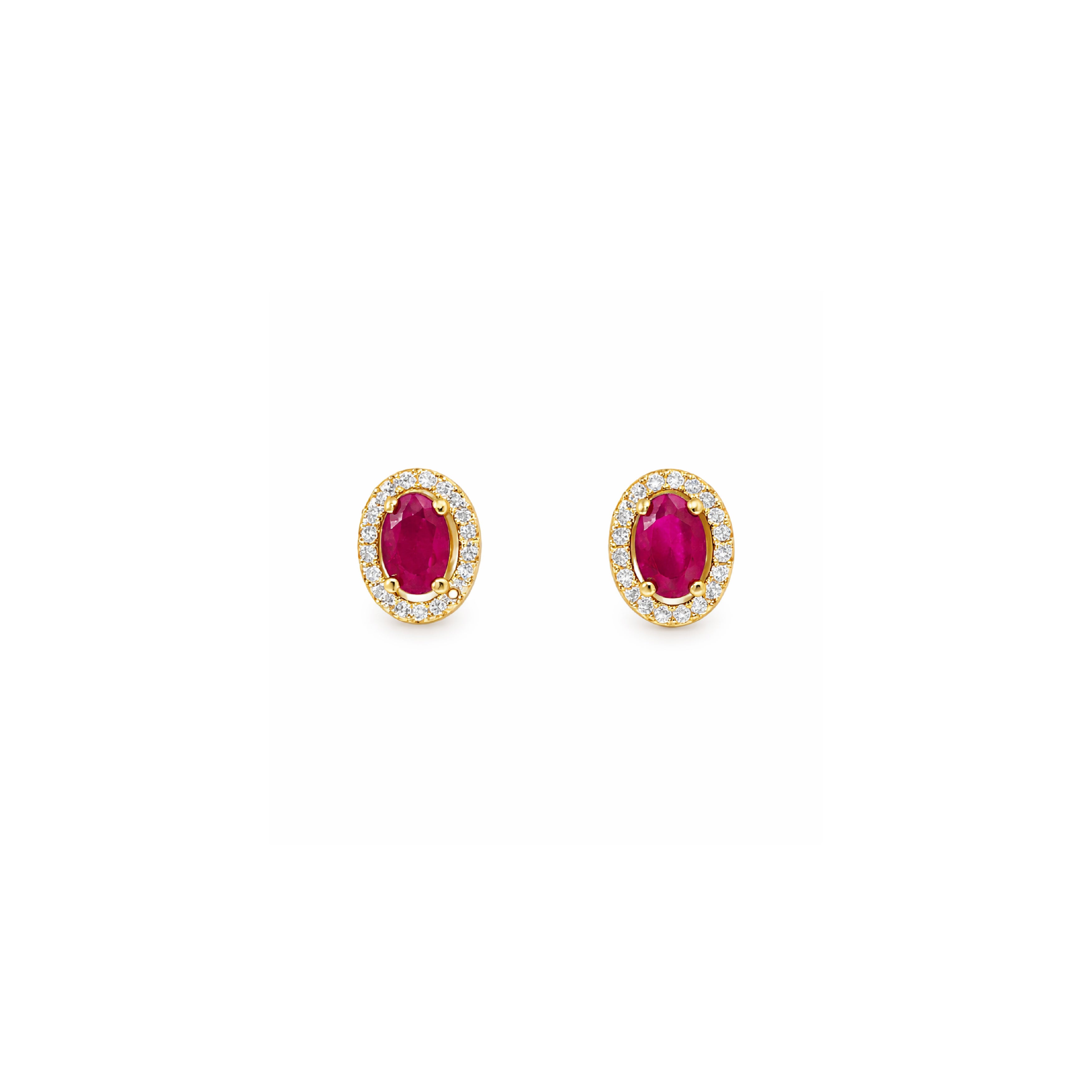 Electra · Aretes con Halo de Diamantes