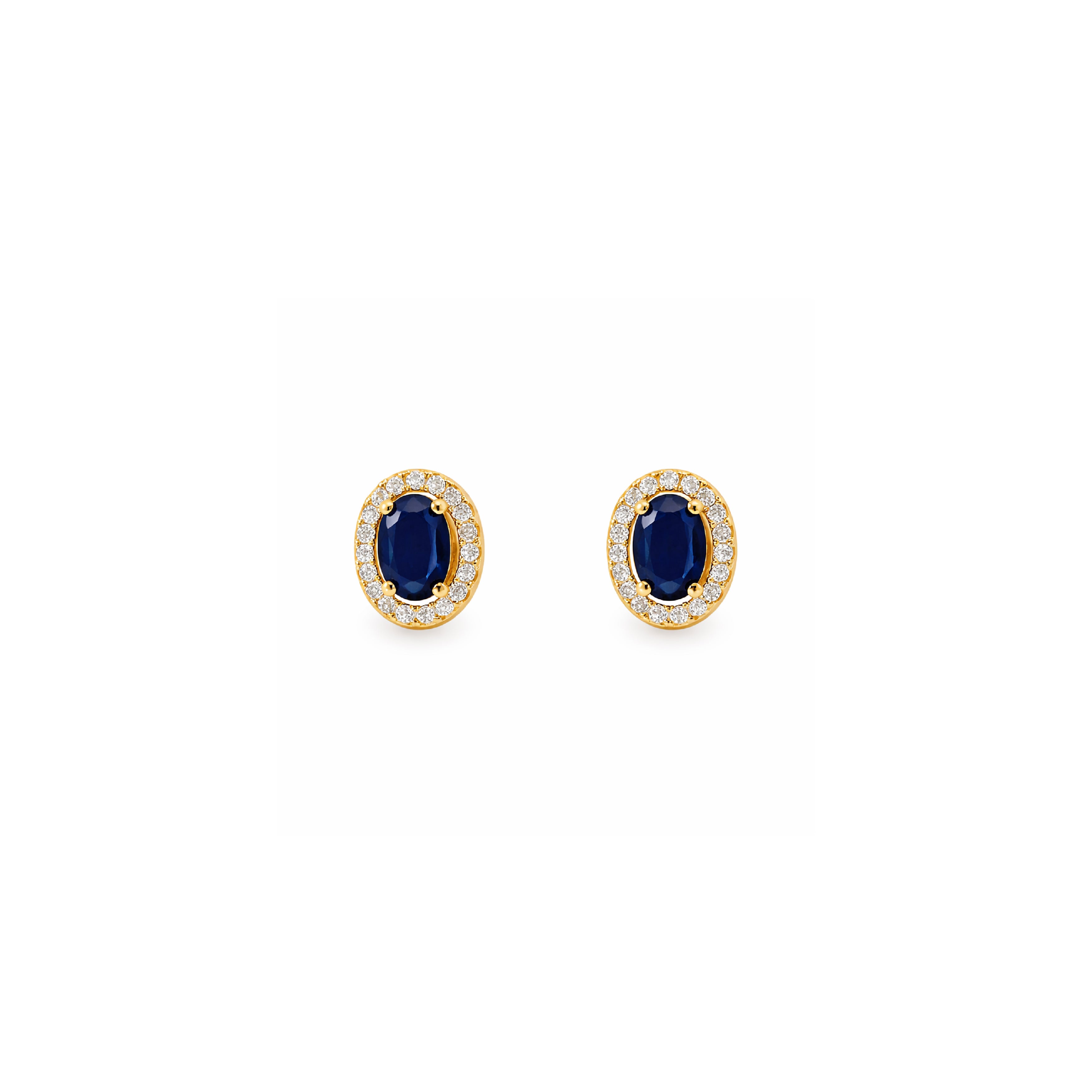 Electra · Aretes con Halo de Diamantes