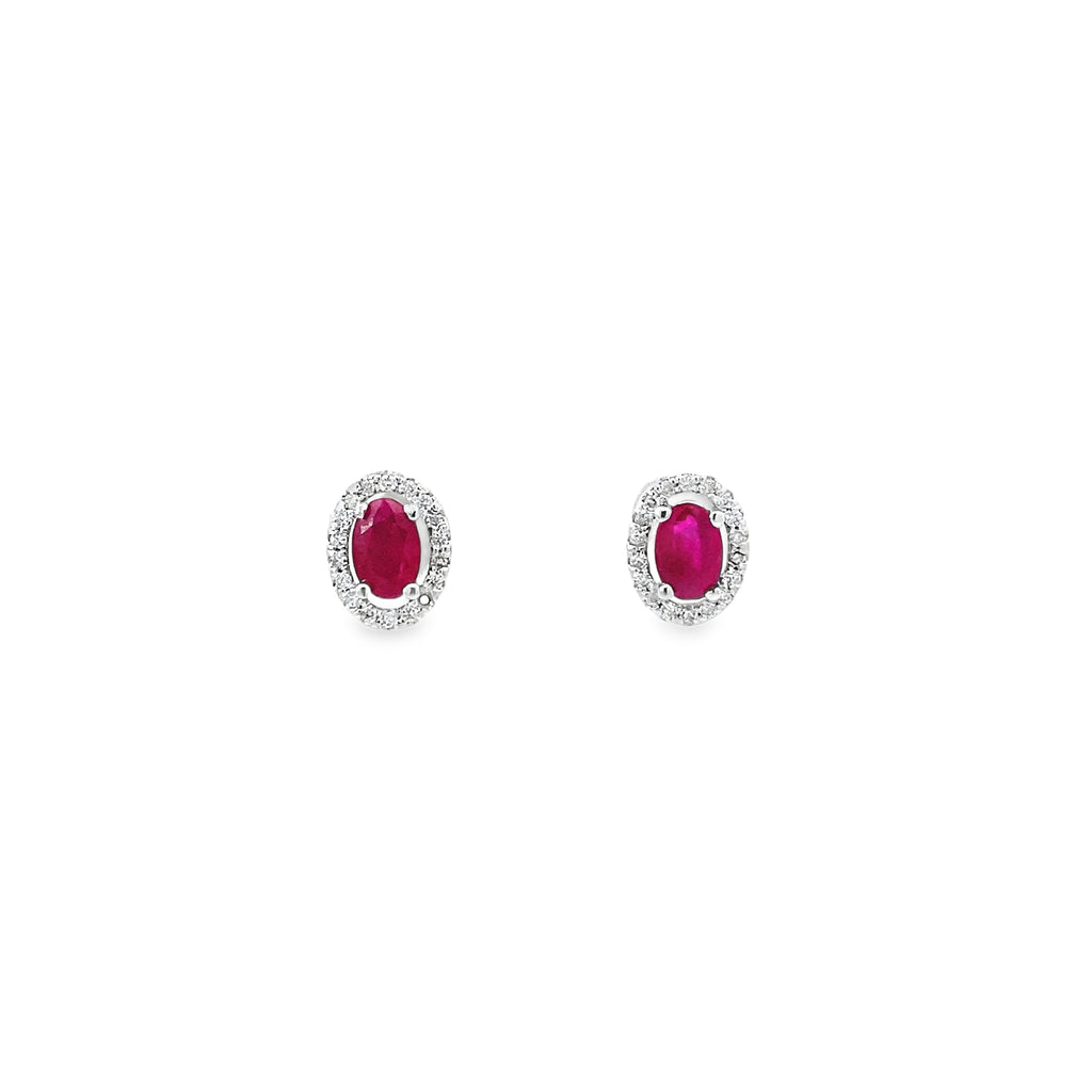 Electra · Aretes con Halo de Diamantes