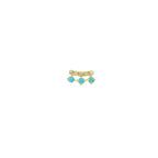 Piercing de Turquesa y Diamantes en Oro 14k