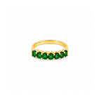 Media Churumbela Piedras Ovales Oro 14k