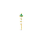 Trio Piercing en Oro 14k con Diamantes y Piedras de Color