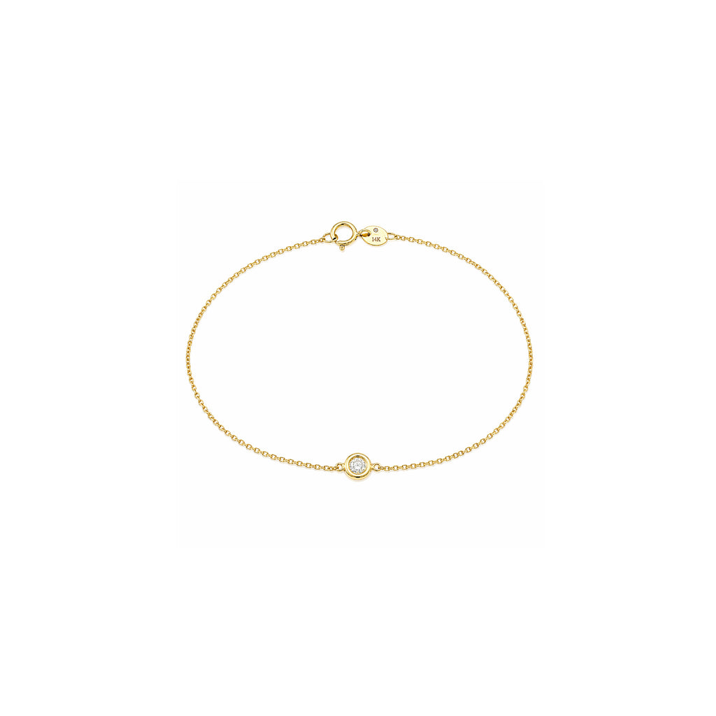 Pulsera de diamantes en soliario