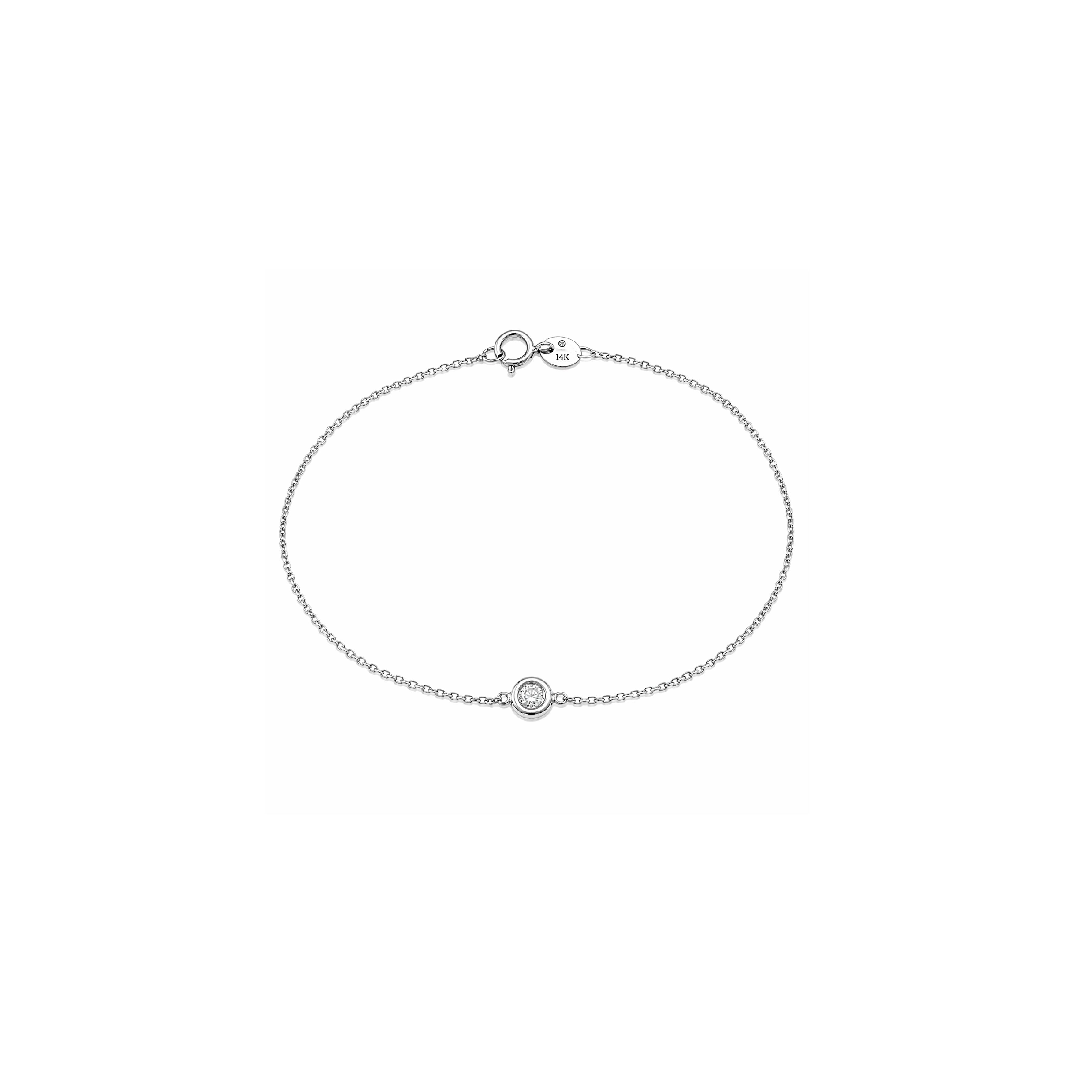 Pulsera de diamantes en soliario