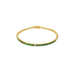 Pulsera Tennis de Esmeraldas Oro 14k