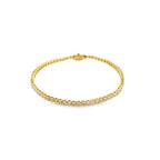Pulsera Tennis en Bisel Oro 14k