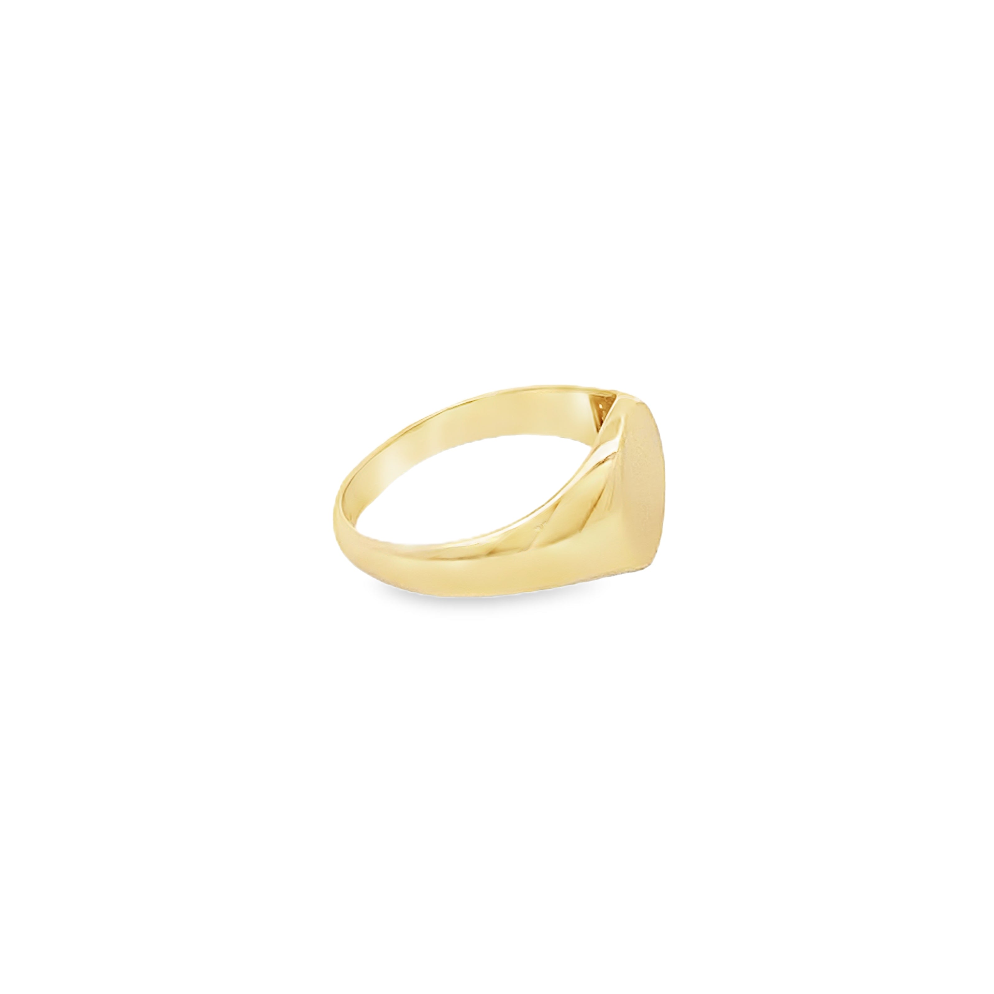 Anillo Signet Redondo en Oro Amarillo 14k