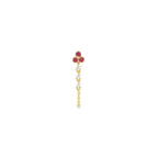 Trio Piercing en Oro 14k con Diamantes y Piedras de Color
